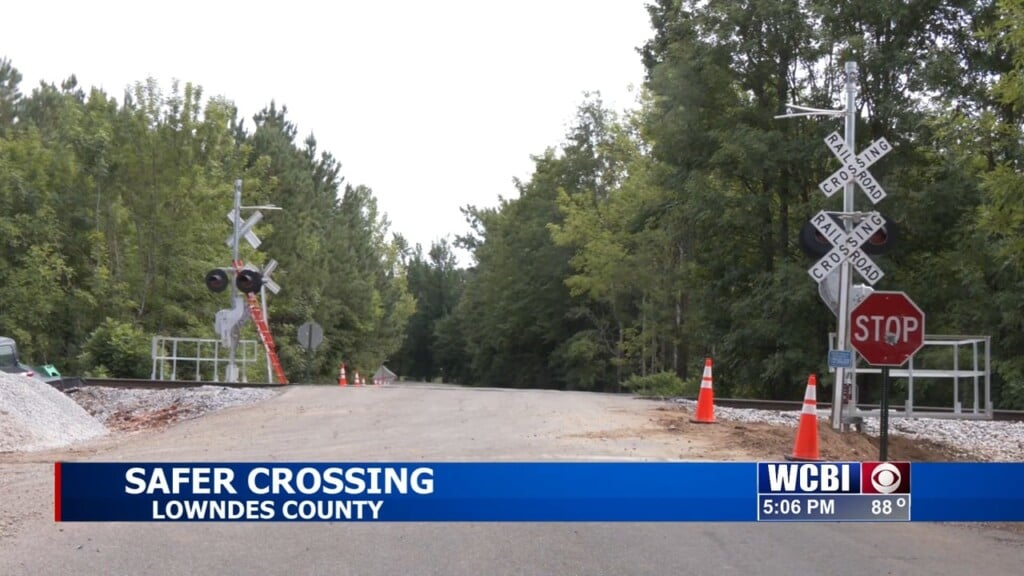 Crews Install Safety Measures At Hughes, Frisco Roads Railroad Crossing