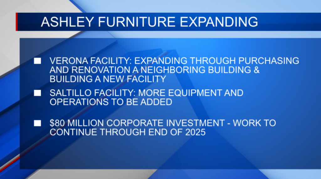 Ashley Furniture expansion to create at least 500 jobs in Lee Co.