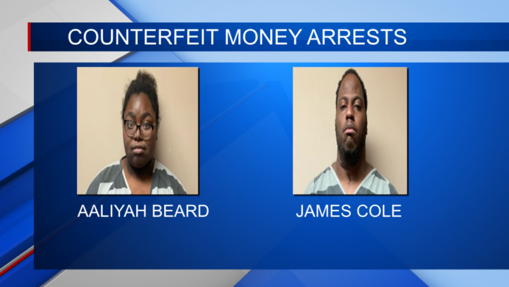 Two people charged with felony possession of counterfeit in Tupelo