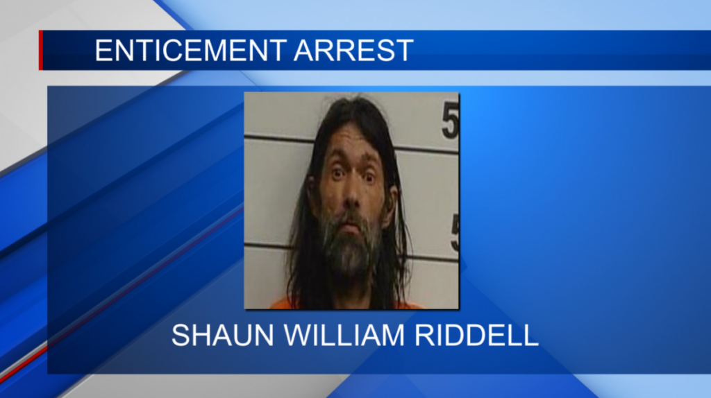 Iuka man arrested, charged with child enticement