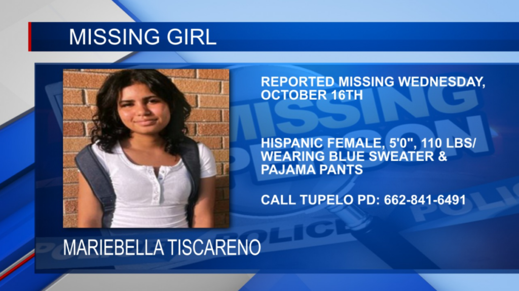 Police on the look out for missing girl in Tupelo