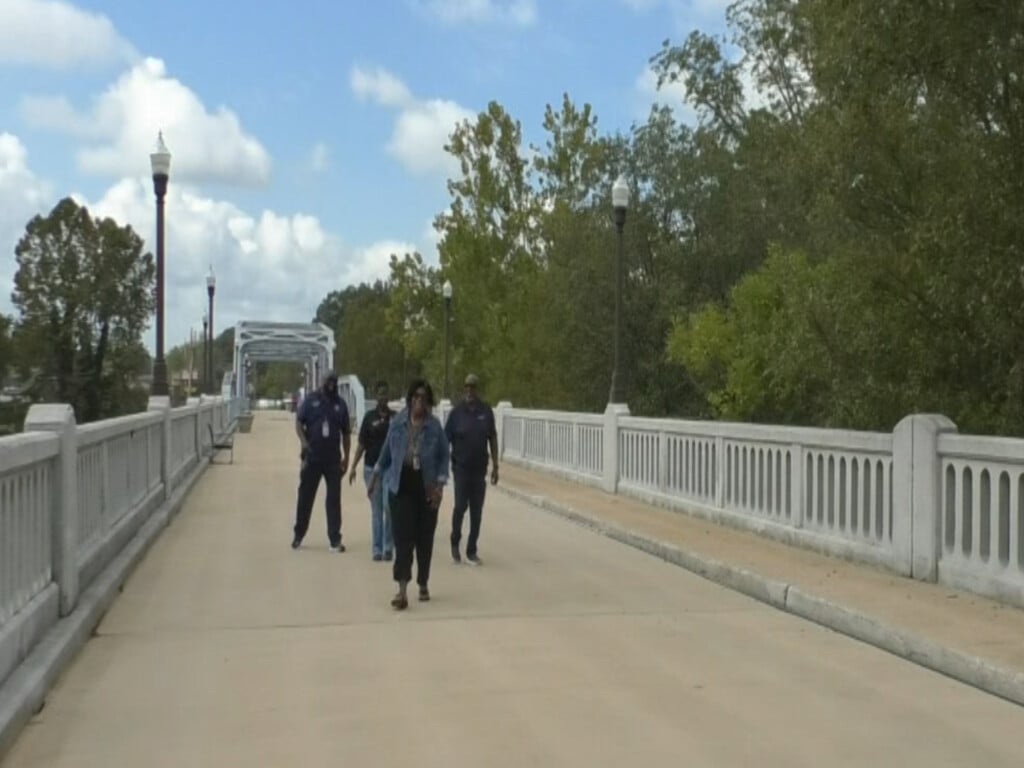 City Officials Walking Bridge