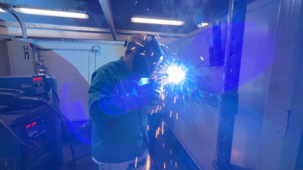 Man Welding