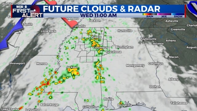 Cold front with rain and cooler temps