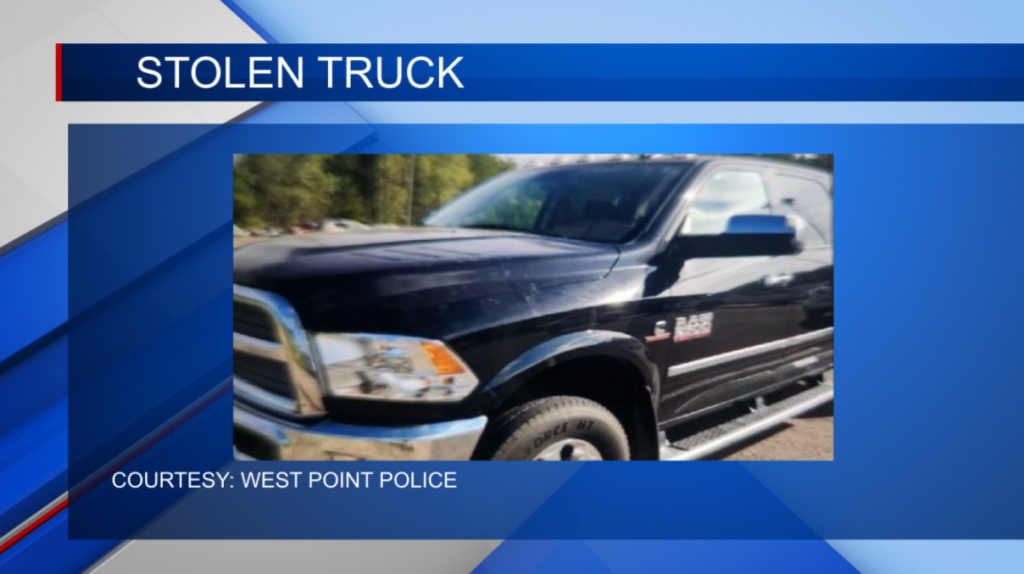 Police in search of a stolen truck in West Point