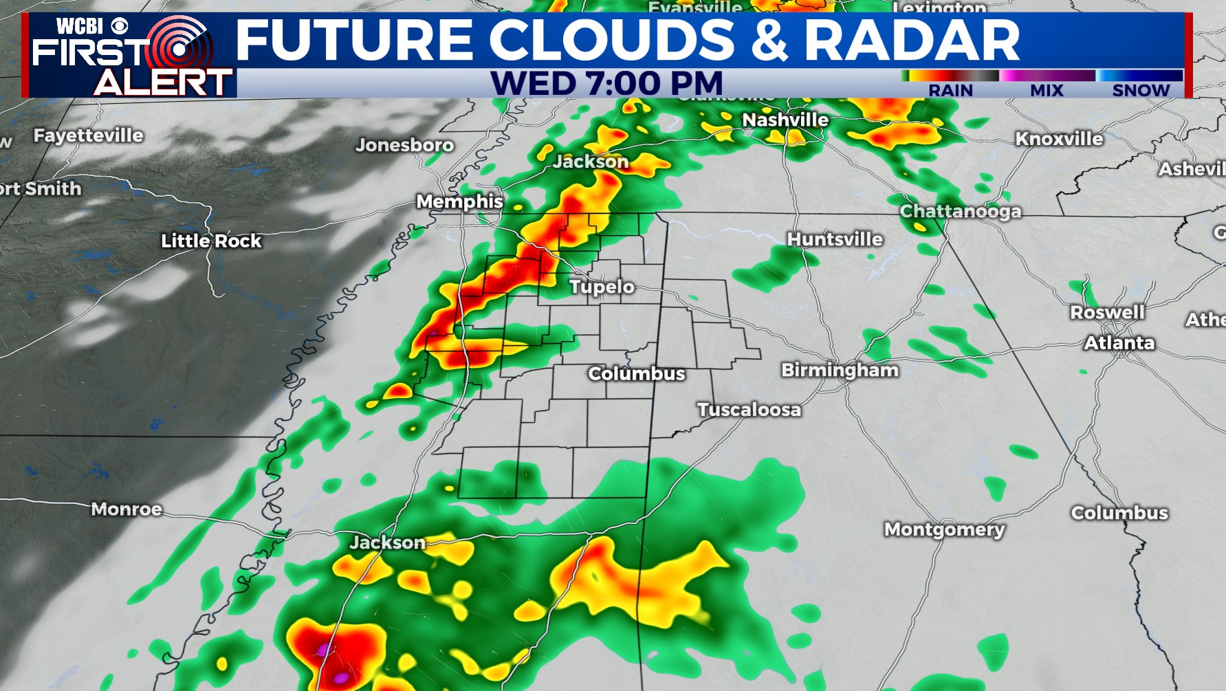 Warm Tuesday ahead of mid-week front, rain chances - Home - WCBI TV ...