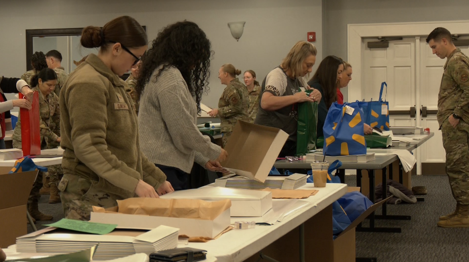 Columbus Air Force Base wraps gifts for children in Columbus