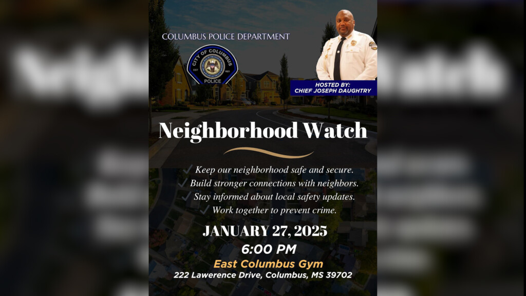 Columbus Police Department to hold neighborhood watch meeting