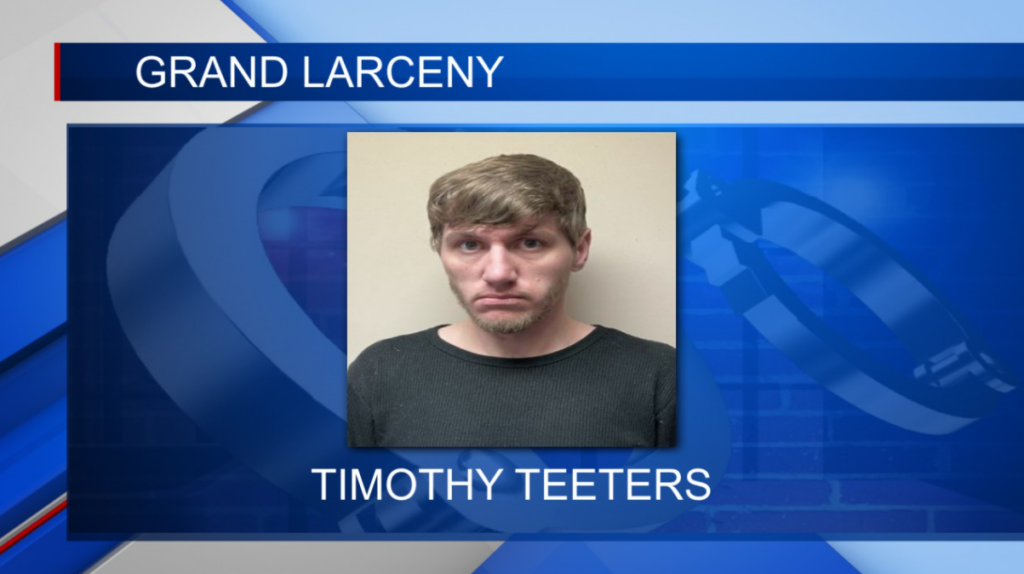 Man arrested and charged with Grand Larceny in Tupelo