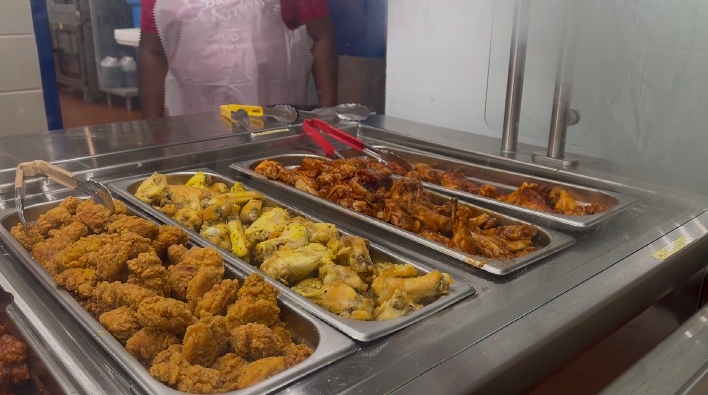 Noxubee County High School provides wings to students for lunch