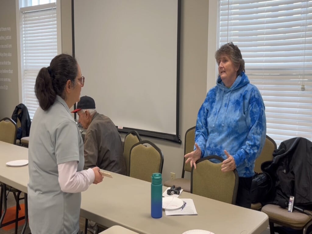 Angie Basson Talking To Instructor