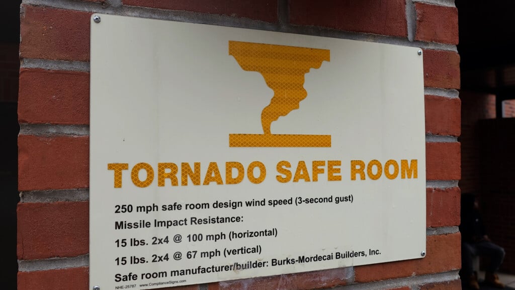 Tornado Safe Room Sign