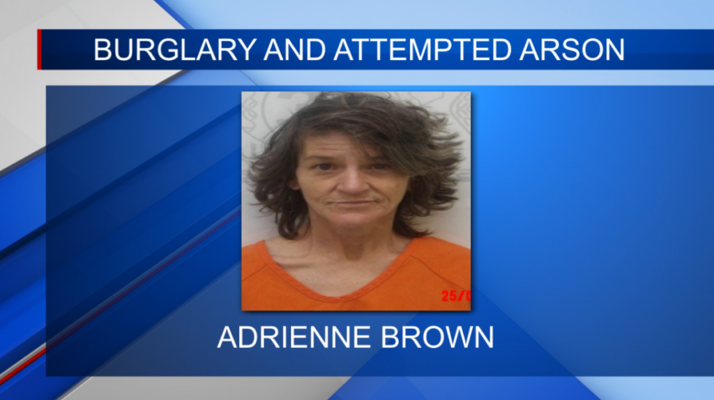 Woman arrested for burglary and attempted arson in Lafayette