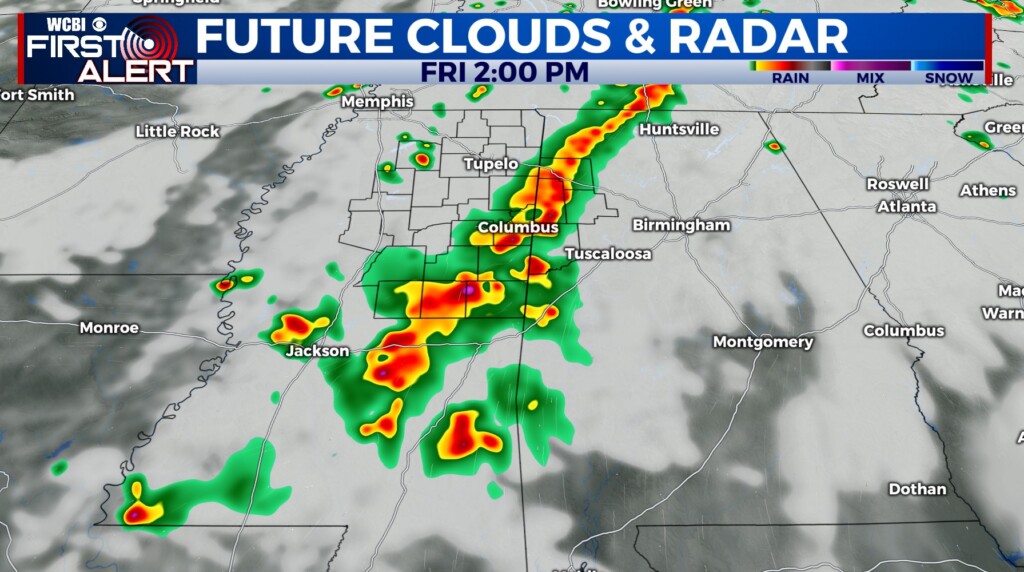 Showers and storms likely Friday - Home - WCBI TV | Telling Your Story