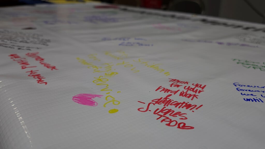 Thank You Board Signed