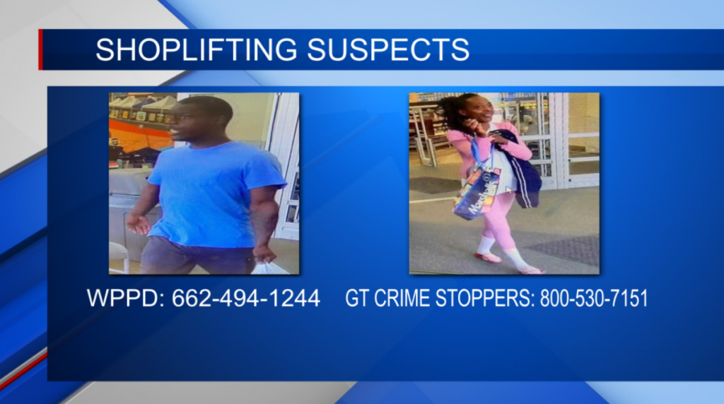 Two suspects wanted for theft at a Walmart in West Point