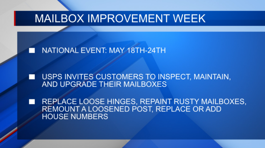 U.S. Postal Service reminds community of mailbox maintenance