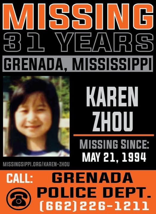 Girl still missing in Grenada County after over 30 years