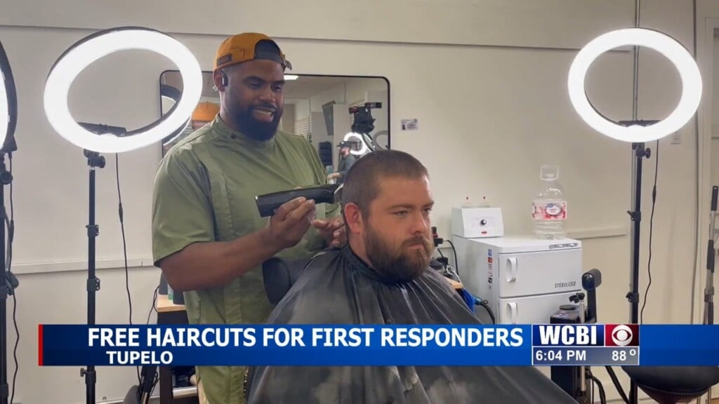 New Tupelo Barber Treats First Responders To Free Haircut And Lunch