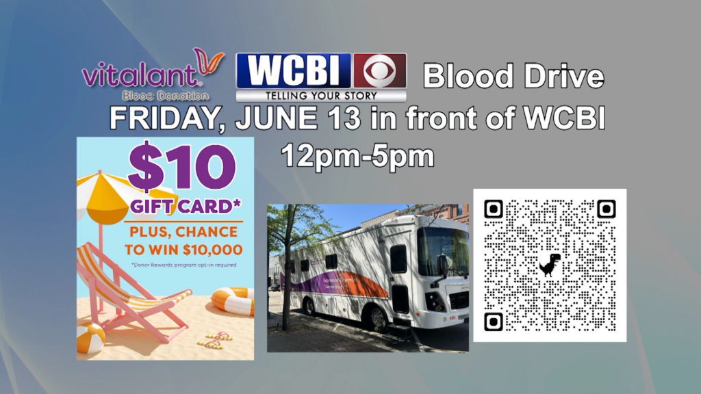 Vitalant blood donations to be held at WCBI in Columbus