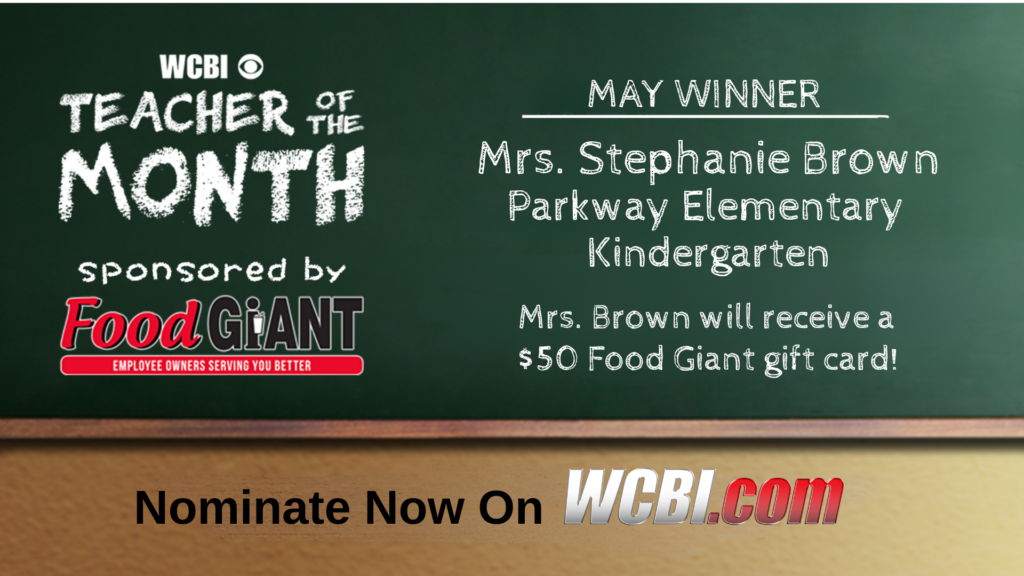 WCBI announces new Teacher of the Month