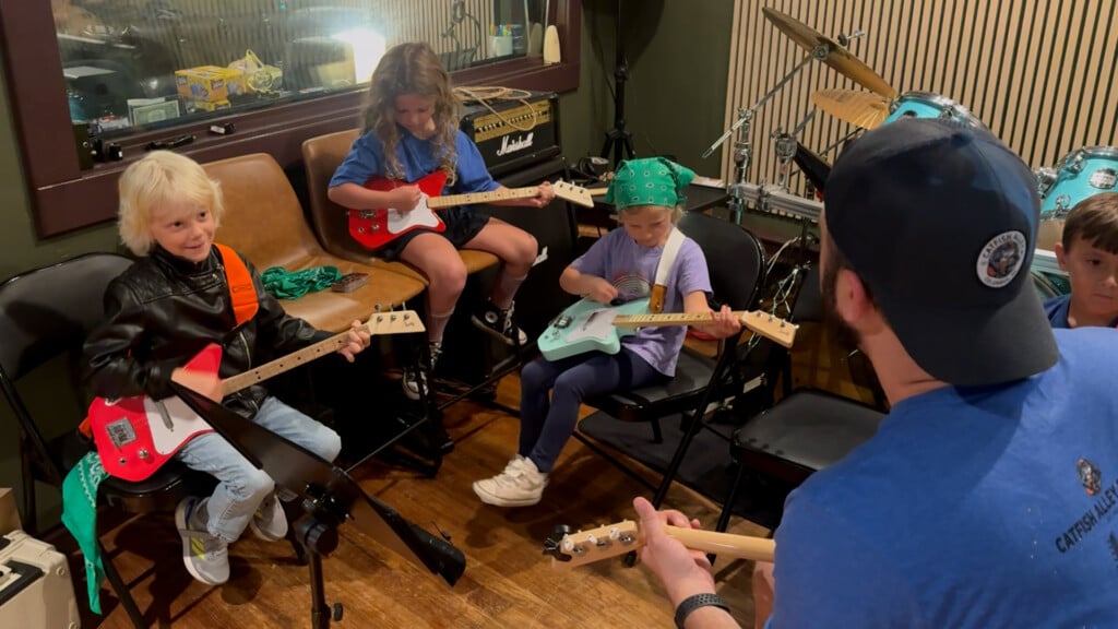 Students write songs from scratch at Catfish Alley Studio summer camp