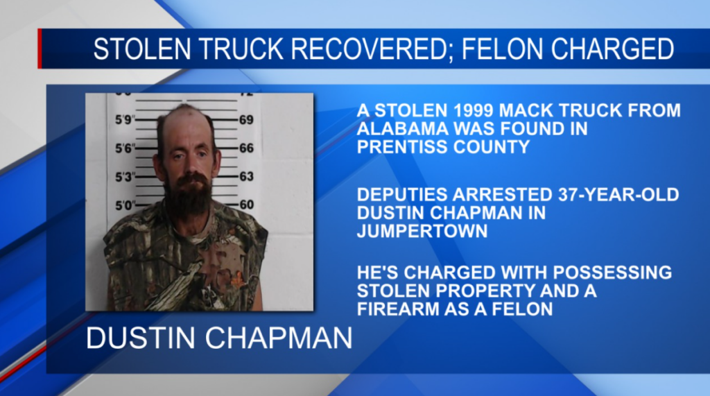 Reported stolen Mack truck leads to felony arrests in Prentiss Co.