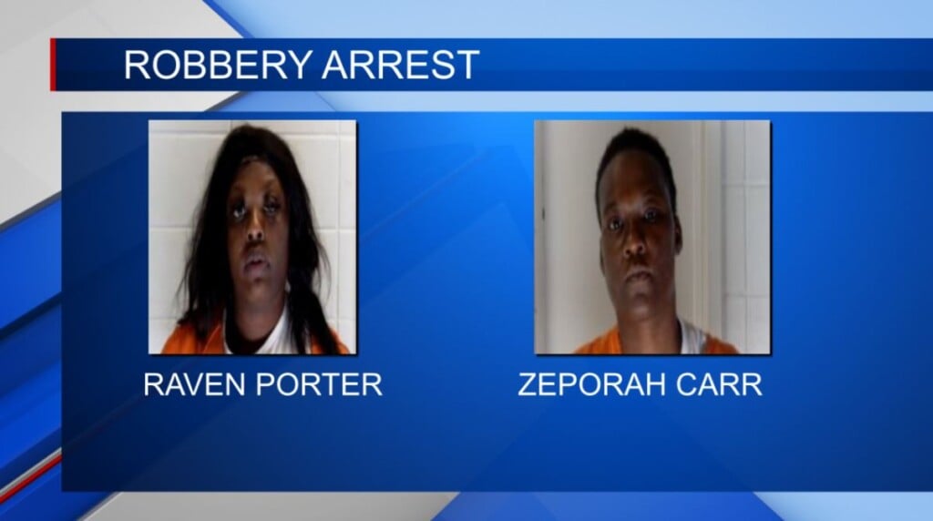 Two women arrested after a robbery in Columbus