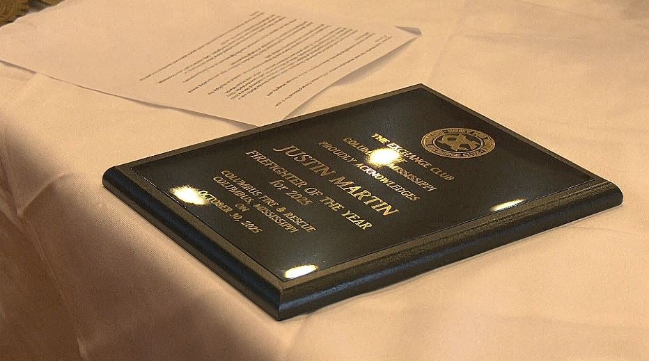 Justin Martin recognized as Columbus Firefighter of the Year