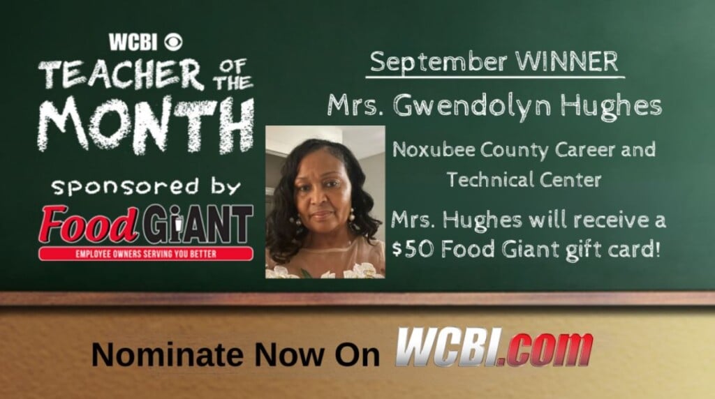 WCBI announces new Teacher of the Month