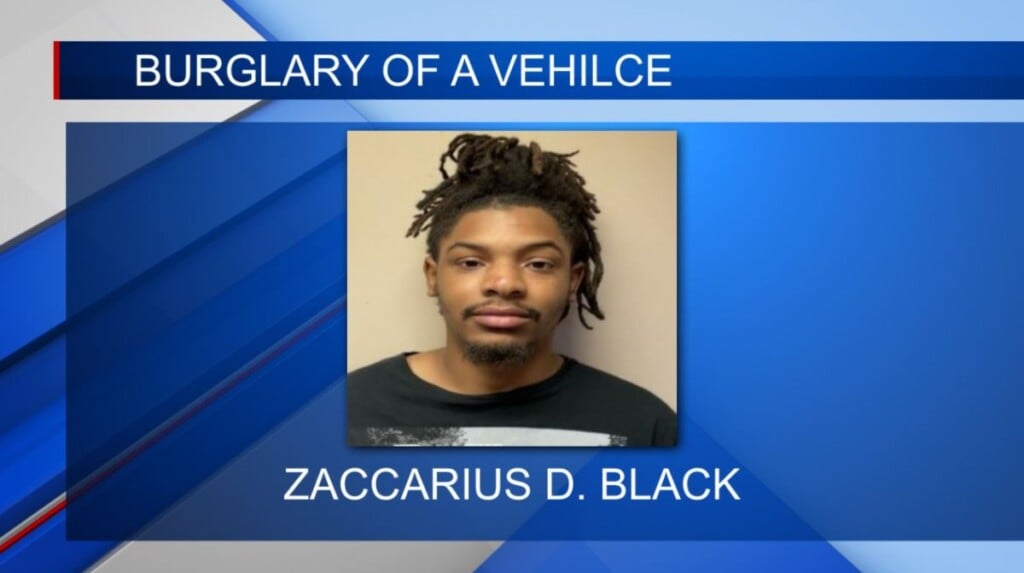 Police make an arrest after a vehicle burglary in Tupelo