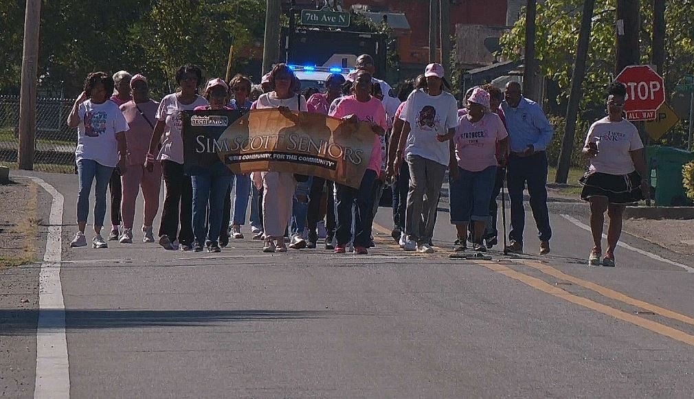 Columbus seniors take to the streets to raise Breast Cancer awareness
