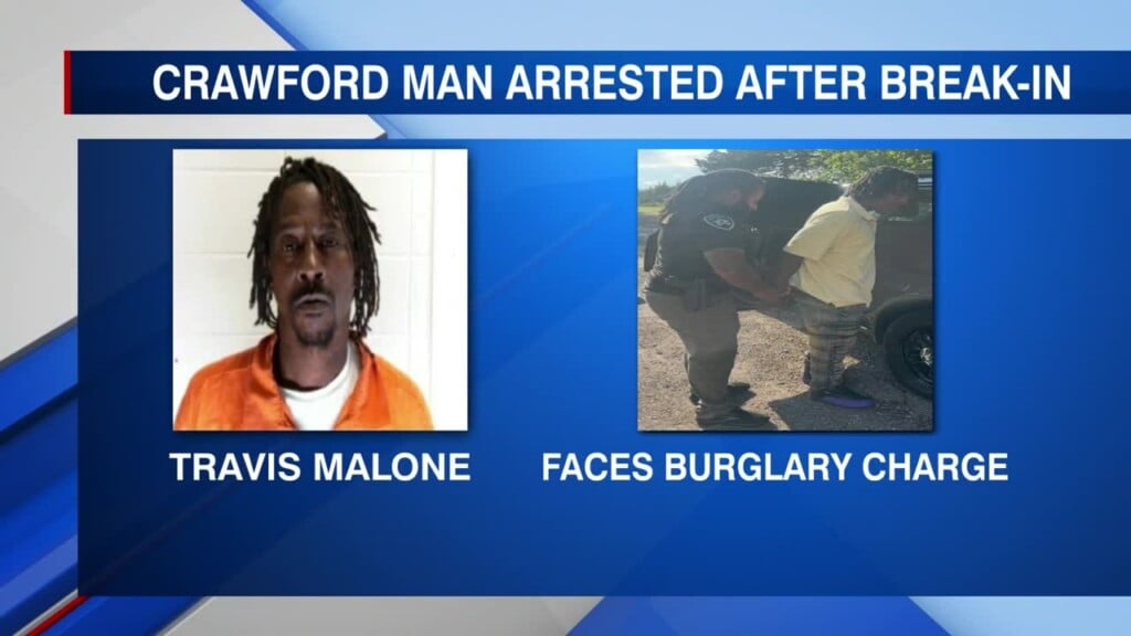 Crawford man arrested after reported early-morning break-in, deputies say