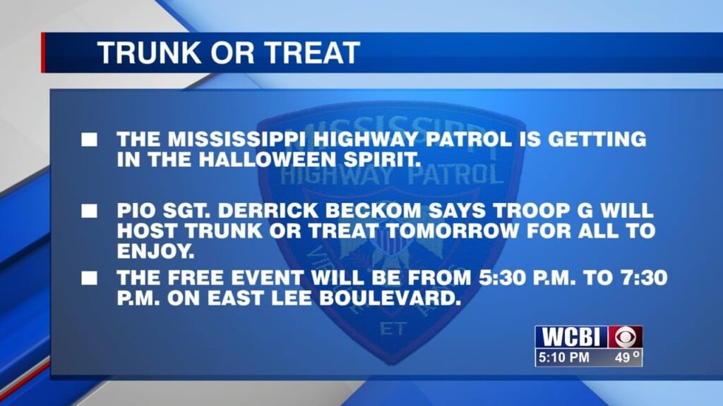 Troop G To Host Trunk Or Treat Event In Starkville