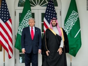 President Trump with "very good friend" Mohammad bin Salman