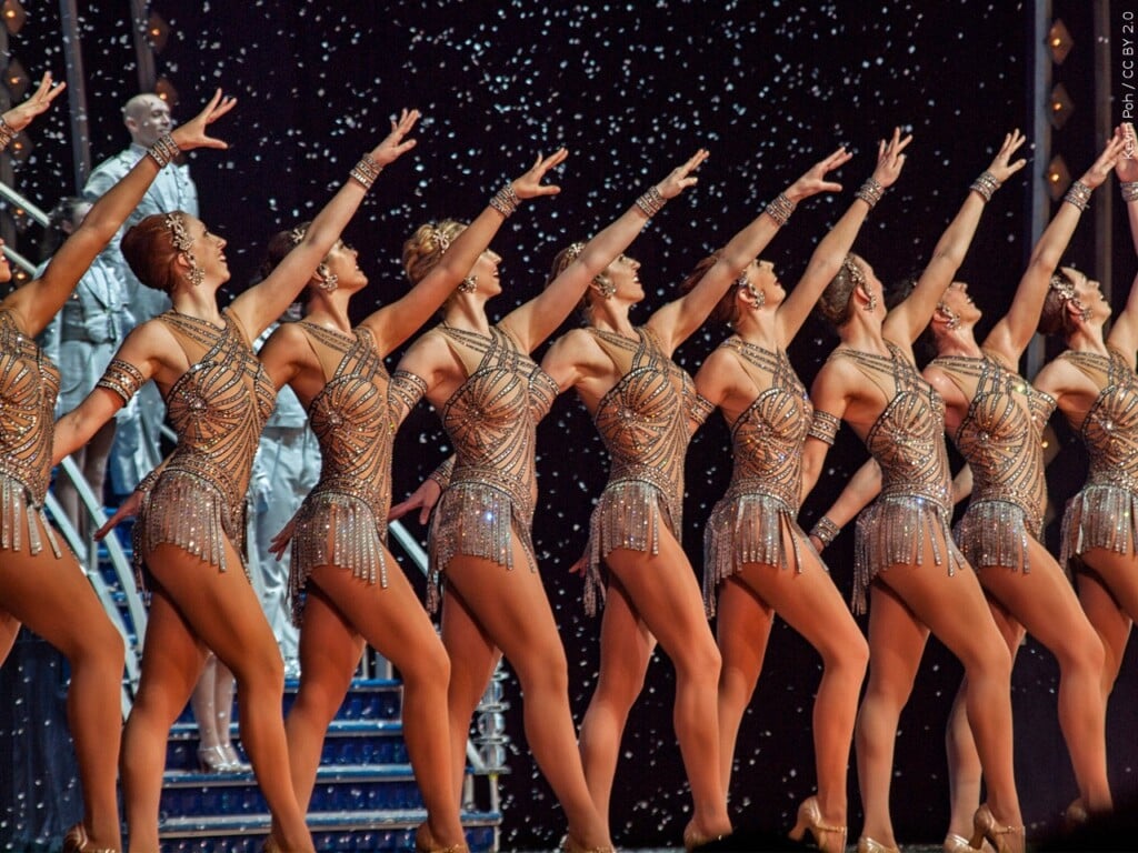 High-kicking Radio City Rockettes