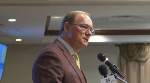 MSU President Mark Keenum speaks at Starkville Rotary Club