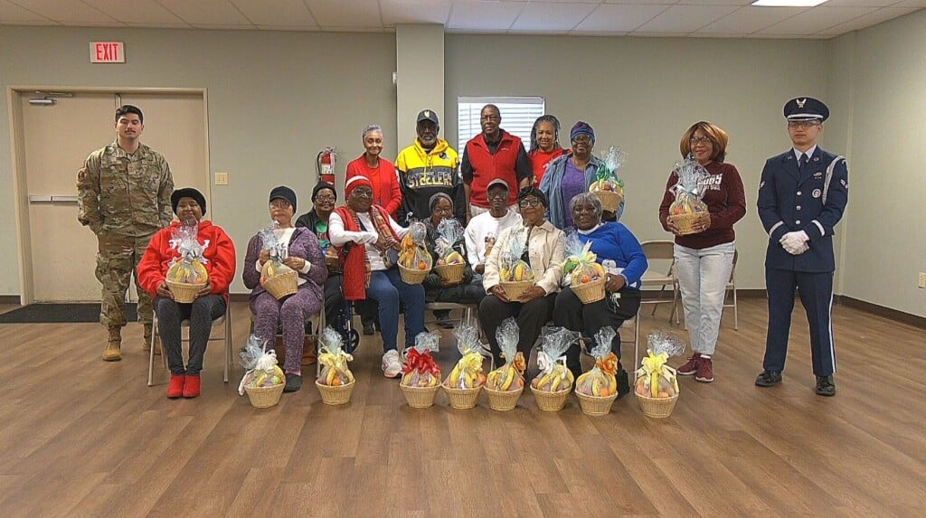 CAFB Honor Guard delivers over 75 goodie baskets to senior citizens for Christmas