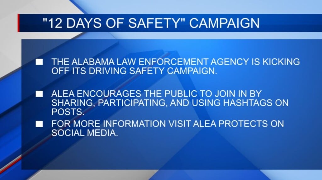 Law Enforcement kicks off 12 Days of Safety Campaign in Alabama