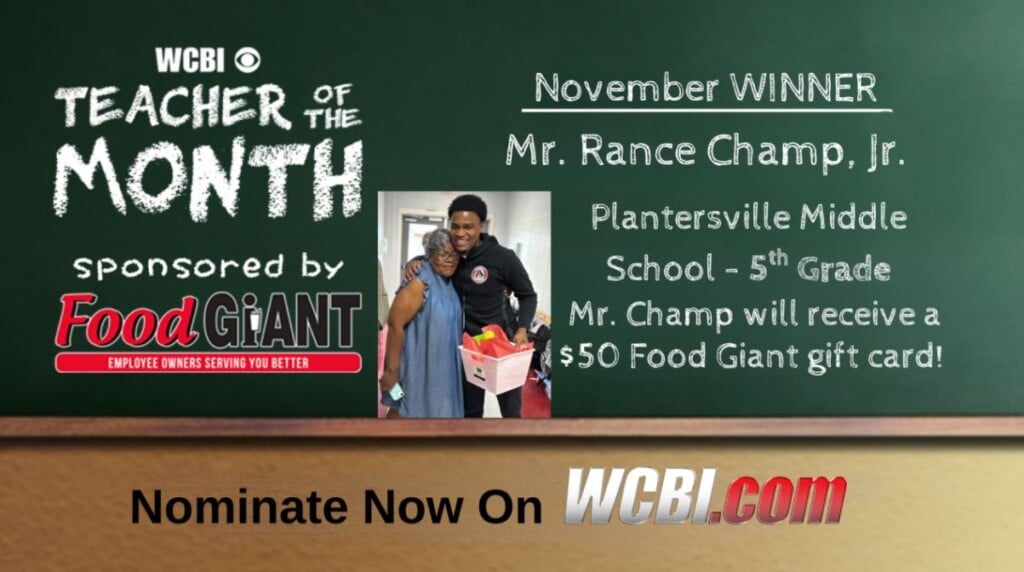 WCBI Teacher Of The Month-12/05/2025