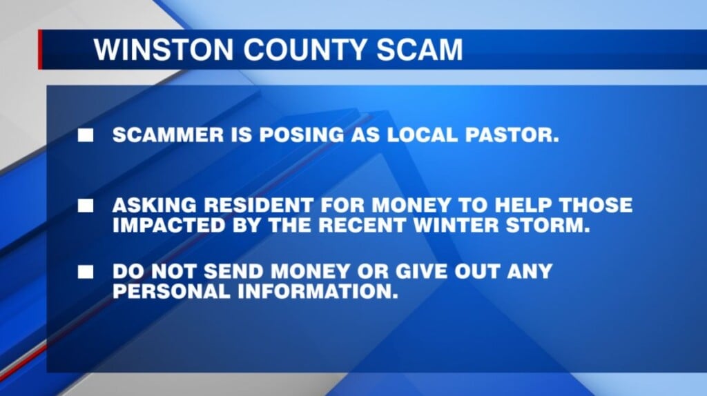 Winston Co. Sheriff warns residents about a scam in the area