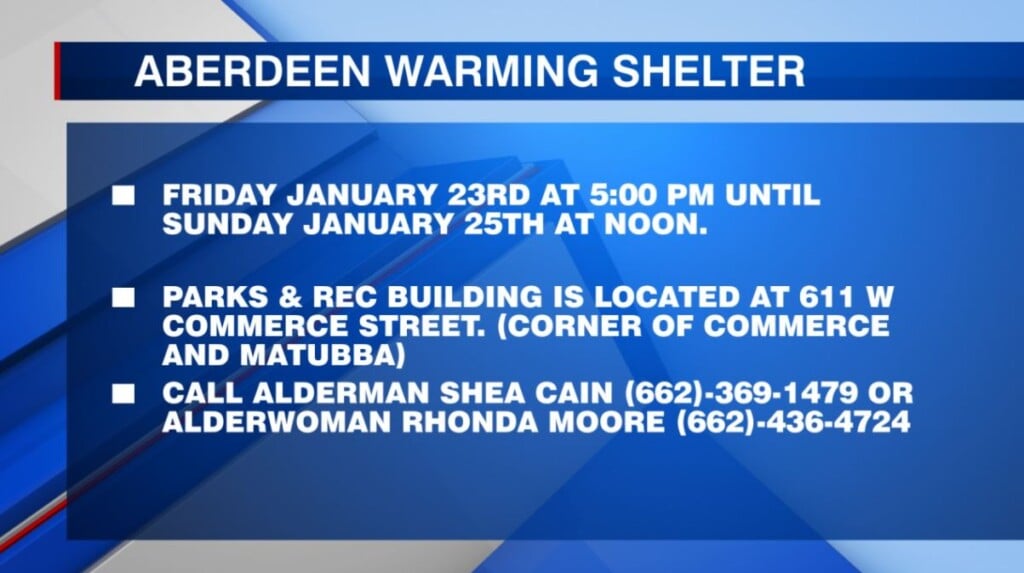 Aberdeen to provide a warming shelter from incoming winter storm