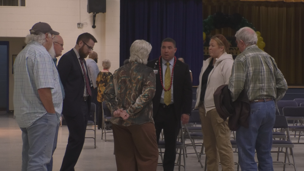 Supt Mcdaniel Speaking With Community Members