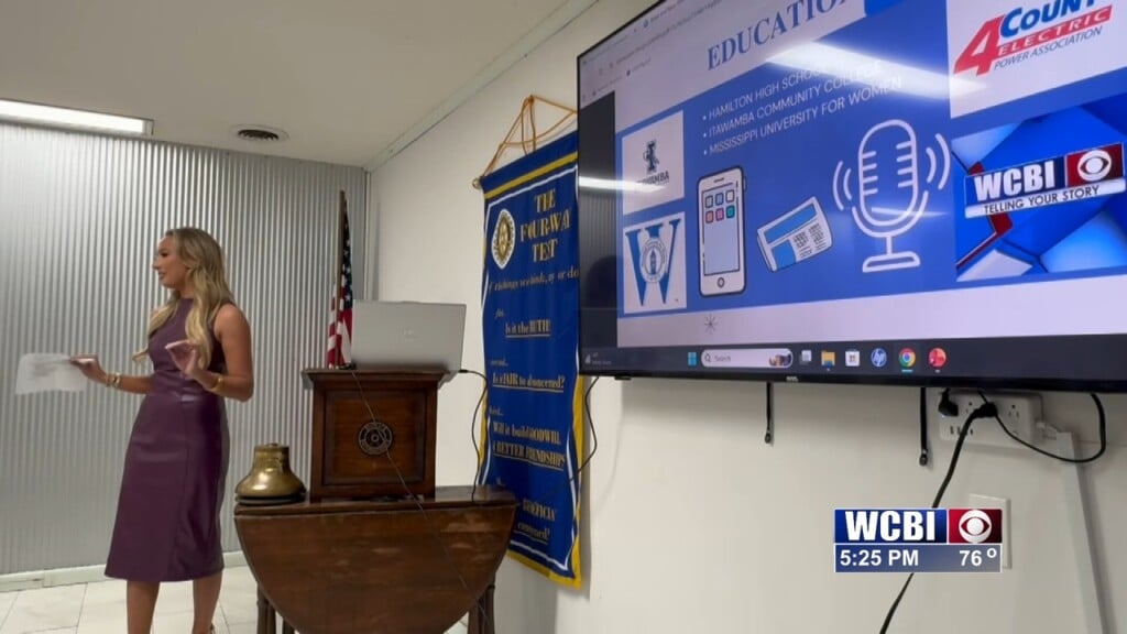 Wcbi's Kealy Shields Shares Career Experiences As Guest Speaker At Amory Rotary Club