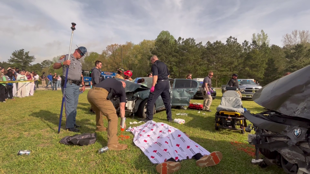 Mock crash gives students a look at the dangers of drinking and driving