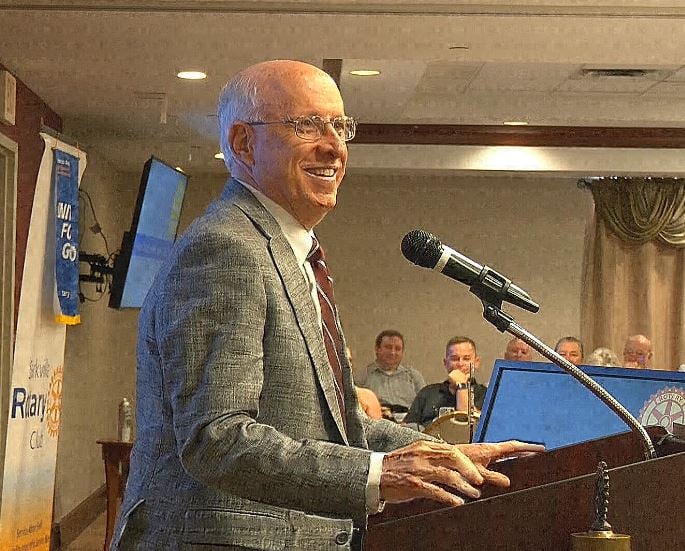 Dr. David Shaw discusses opportunities/relationships abroad at Starkville Rotary