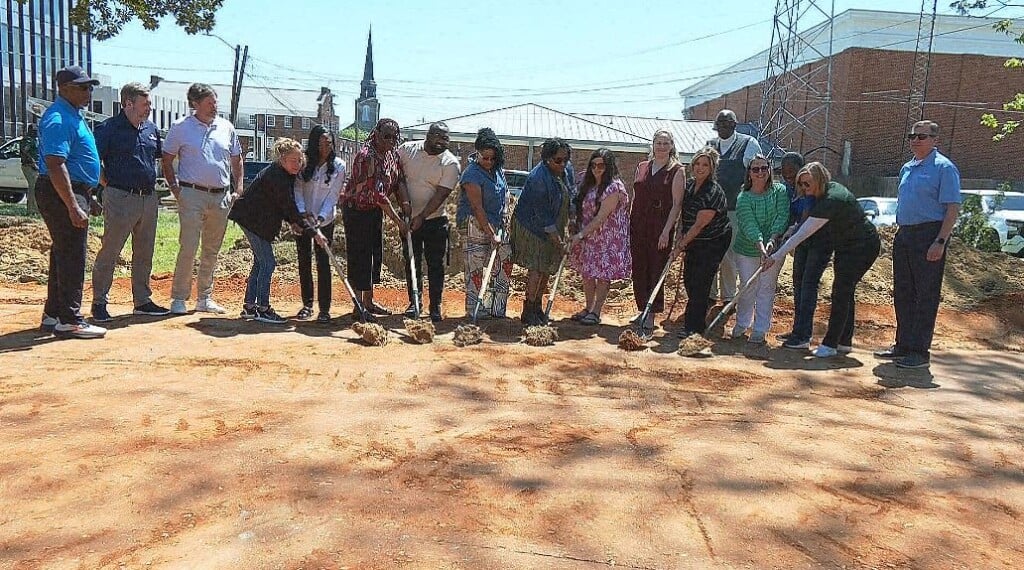 County officials/employees break ground for new pavilion in Columbus