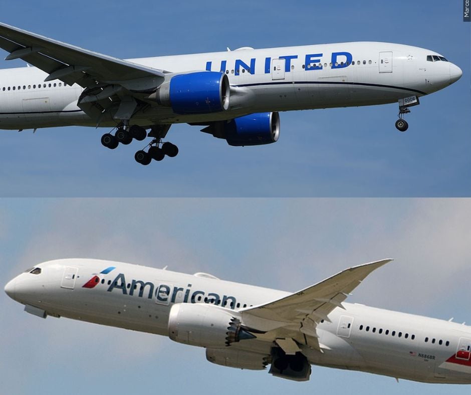 United Airlines and American Airlines