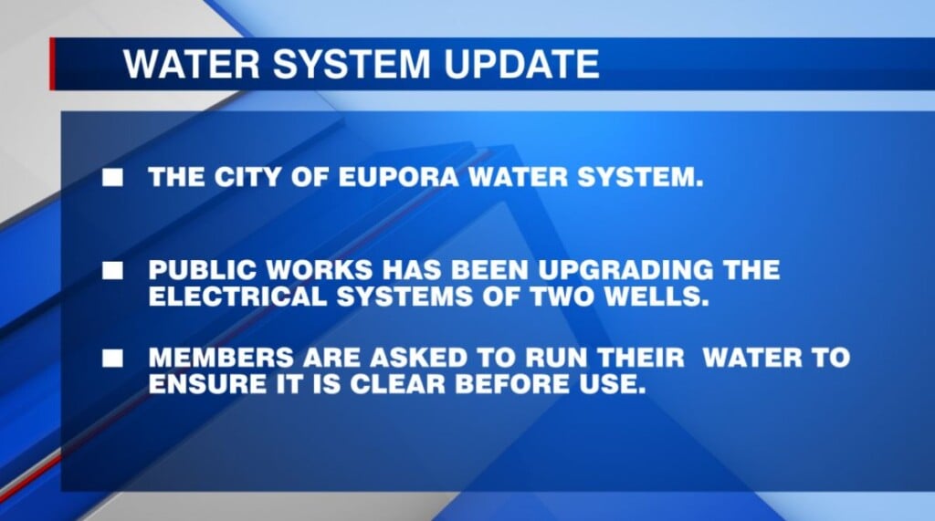 City of Eupora advises community to let water run before use