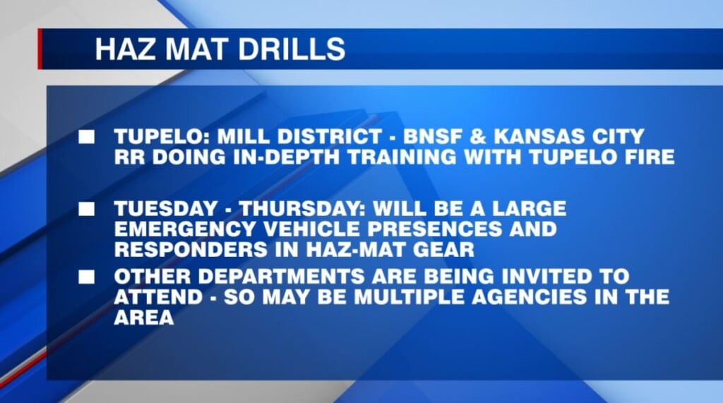 Tupelo Fire Department alerts public of upcoming training for first responders